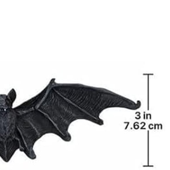 New Key Hook Rack - Vampire Bat Key Holder Wall Sculpture Halloween Bats, Medium - Picture 5 of 7